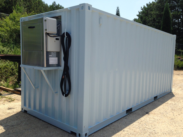 Large refrigerated florist trailer outdoors