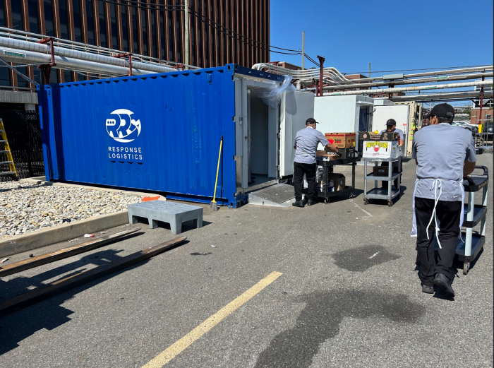 Walk-in freezer rental ready for deployment
