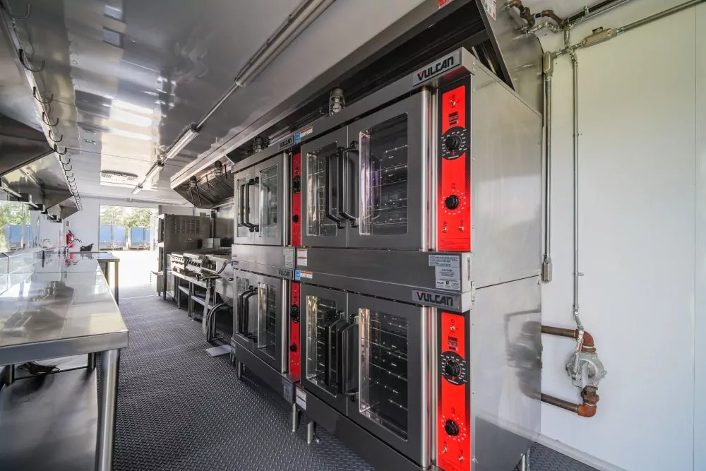 Interior view of a kitchen trailer