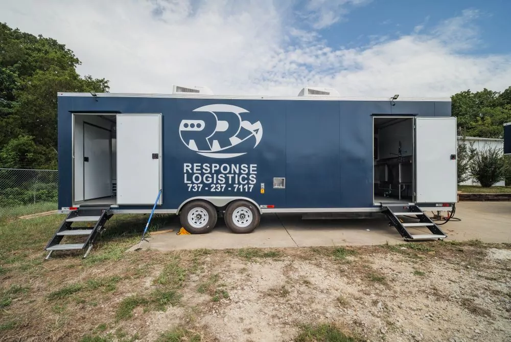 Response Logistics Blue Kitchen Trailer